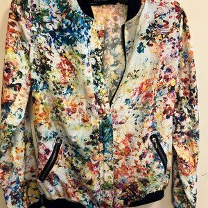 Zara Woman Floral Bomber Jacket